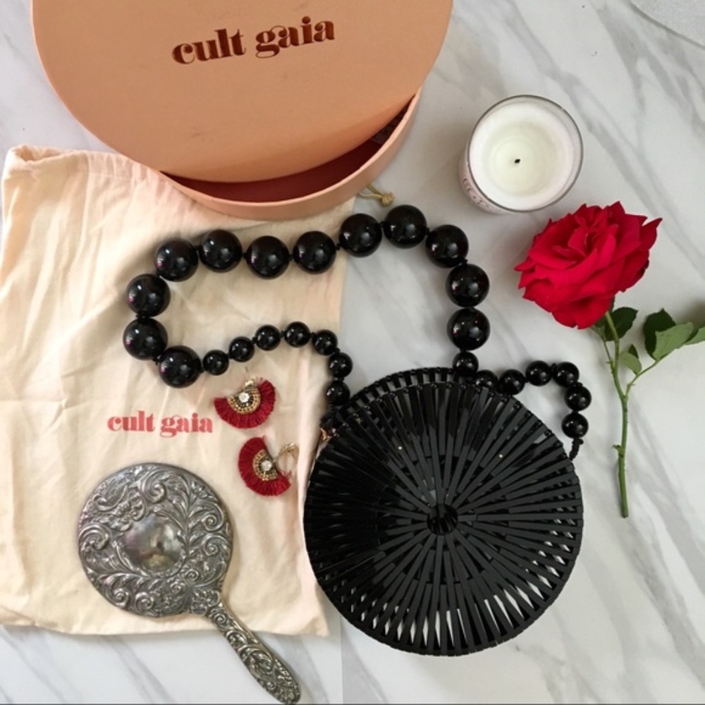 🖤Cult Gaia Luna Acrylic Black Shoulder Bag Sample